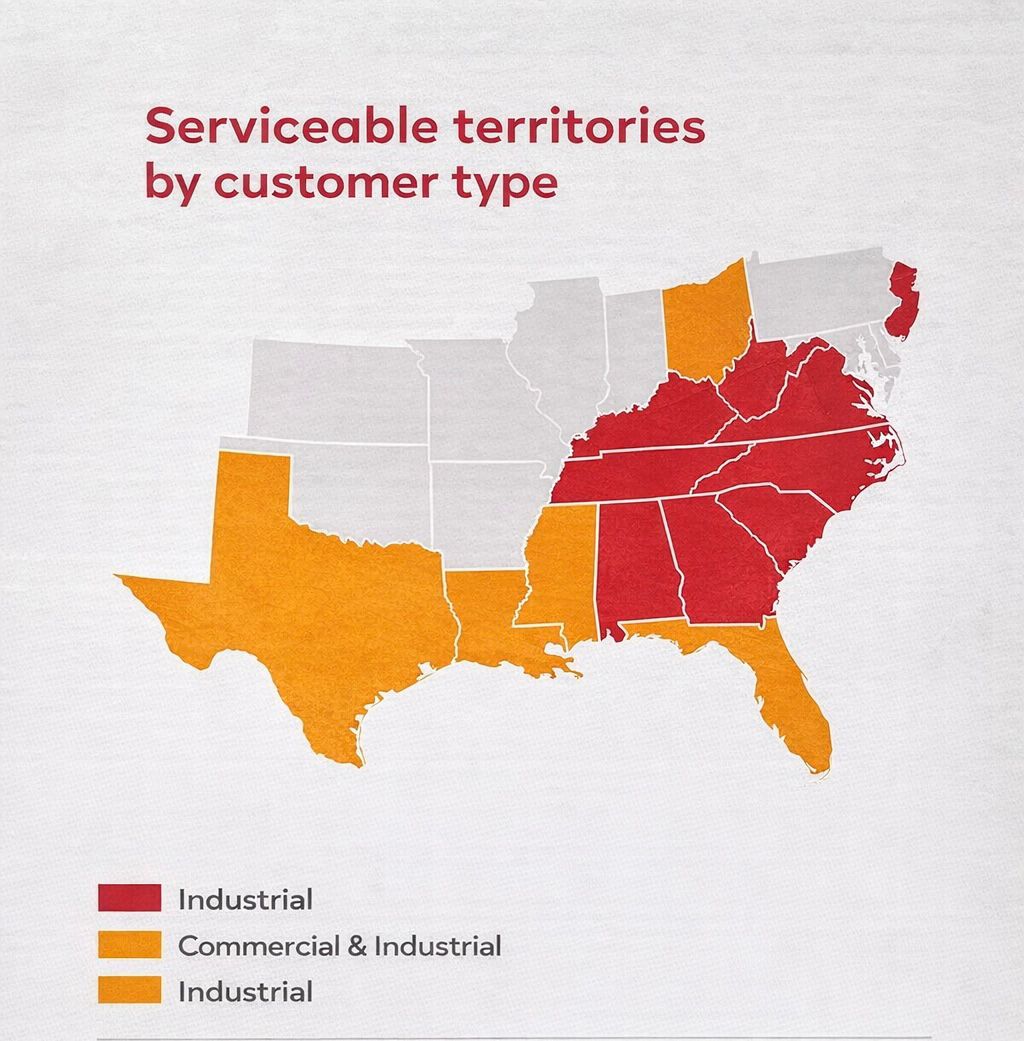 Serviceable Territories Map
